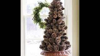 Christmas tree made from Pine cones DIY [upl. by Adamis]