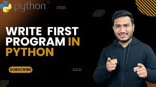 Write First Program in Python  The Complete Python Course [upl. by Cirderf]