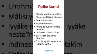 Fatiha Suresi Okunuşu [upl. by Allerus]