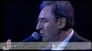 Battiato canta De Andrè e si commuove  Genova 12032000 [upl. by Zetroc]