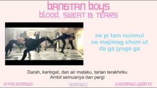 BTS  BLOOD SWEAT amp TEARS MV EASY LYRIC LIRIK INDONESIA [upl. by Doomham836]