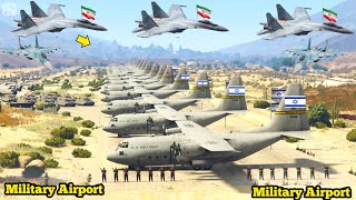 TOP ISRAELI SECRET MILITARY AIRPORT WAS BADLY DESTROYED BY IRANI FIGHTER JETS  IRAN WAR  GTA 5 [upl. by Kramal]