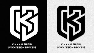 Shield Logo Design Process  Adobe Illustrator Tutorial  C  K  G Shield Logo DesignTutoriallogo [upl. by Sapowith145]