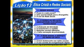 Lição 13 Ética Cristã e Redes Sociais comp82min 2Tr18 Pr Henrique EBD NA TV [upl. by Caswell]