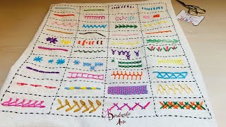 ¡Wow 💯🤩41 PUNTADAS DE BORDADO A MANO PARA TU MUESTRARIO FACIL Y RAPIDO  EMBROIDERY STITCHES [upl. by Inanuah]