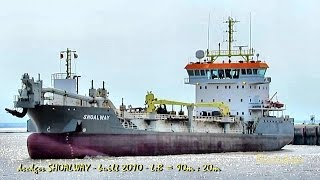 trailing suction hopper dredger SHOALWAY 5BYP2 IMO 9556337 Emden Germany Baggerschiff [upl. by Eletnahc]