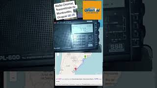 Sintonizando uma rádio do Uruguai com a antena loop circular dx shorts mw radio loop [upl. by Pucida]