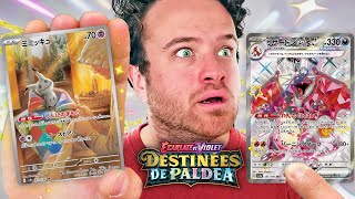 On découvre les cartes Pokémon Destinées de Paldea et on a eu des HITS de fou  Ouverture Shiny [upl. by Viafore]