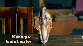 ASMR Craft Creating a Custom Vegetal Leather Knife Holster [upl. by Dachia]