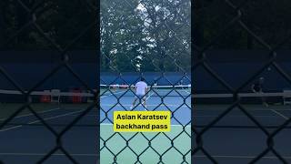 Aslan Karatsev with great control on the backhand pass in practice at the citiopen [upl. by Schoof]