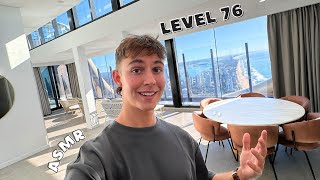 HOTEL ASMR ♡ Sky Suite Tour Tapping Scratching ✨ level 76 [upl. by Htebazil]