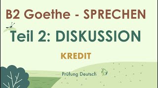 KREDIT aufnehmen  B2 Diskussion  Sprechen Teil 2 Goethe Geld leihen [upl. by Inesita]