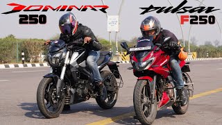 Bajaj Dominar 250 vs Bajaj Pulsar F250 Performance Test [upl. by Murdoch82]