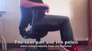 Kinnarps 9000 desk chair freefloat function demo [upl. by Aicinet]