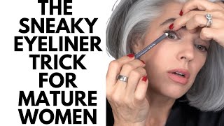 THE SNEAKY EYELINER TRICK FOR MATURE WOMEN  Nikol Johnson [upl. by Cirone]