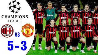 AC Milan 53 agg Manchester United  Semifinal  UCL 20062007  Highlights amp Goals [upl. by Emarej327]