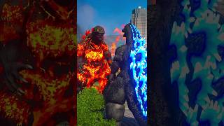 Heisei Godzilla vs Burning Godzilla shorts godzilla [upl. by Gnilrits]