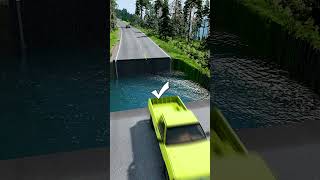 Pickup vs huge water pit 3  BeamNG drive beamngdrive carsvsmassivepotholespart2 automobile [upl. by Aleiram]