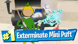 Exterminate MiniPufts with a Pickaxe in Sludgy Swamp Lazy Lake or Retail Row Location  Fortnite [upl. by Arocet]