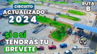 Examen de manejo A1  Actualizado 2024  Ruta B Touring Lima [upl. by Annahsar]