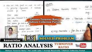 Ratio Analysis  Debtors turnoverratio  Debtors Collection Period  Turnover ratio  By Kauserwise [upl. by Comstock990]