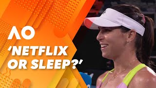 Gutsy Ajla talks gratitude ice baths Netflix and rest after epic win 2024 Australian Open  WWOS [upl. by Blum]