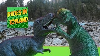 Toy dinosaur toys fighting a battle trex toy videos for children kids collection dinazor dinasour [upl. by Nnylhsa]