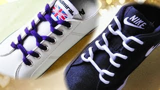 〔靴紐の結び方〕スパナが並んでるみたいになる靴ひもの通し方 how to tie shoelaces 〔生活に役立つ！〕 [upl. by Ydaj152]