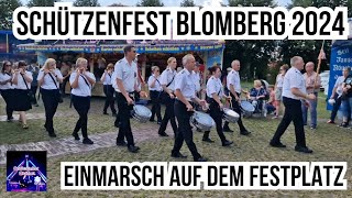 Schützenfest Blomberg 2024  Festumzug Einmarsch auf dem Festplatz [upl. by Nnaassilem]