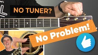 How to Tune a Guitar Without a Tuner for Beginners  Guitar Tips [upl. by Sherard968]