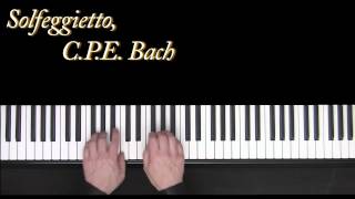 Solfeggietto  CPE Bach  piano  Frederic Bernachon [upl. by Aremihc]