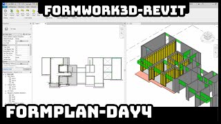 Formwork3D Design  FormPlanWall Part Day4  Practical Trainning  Alform  Formwork  Revit [upl. by Eversole]