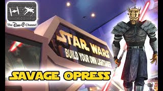 Star Wars Build your own Savage Opress Lightsaber at Disneyland  The DanO Channel [upl. by Ydnih175]