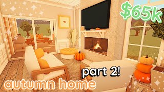 PART 2 Autumn Bloxburg House Build Interior [upl. by Gnuhn]