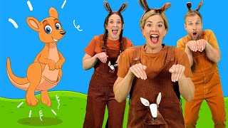 Do The Kangaroo 🦘 Kids Animal Dance Song [upl. by Alfonso]