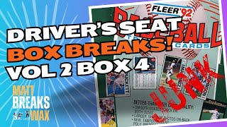 Drivers Seat Box Breaks Vol 2 Box 4  1992 Fleer [upl. by Dnaleel]