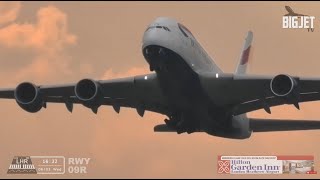 LIVE BEAUTIFUL SUNSET ACTION FROM LONDON HEATHROW [upl. by Ivek]