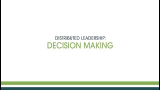 Case Studies in Distributed Leadership Decision Making [upl. by Attenra]