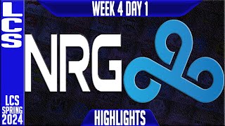 NRG vs C9 Highlights  LCS Spring 2024 Week 4 Day 1  NRG Esports vs Cloud9 [upl. by Oicirbaf688]