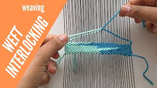 Weft Interlocking  Weaving Techniques [upl. by Nirhtak]