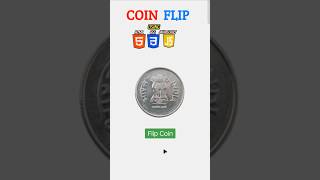 Coin Flip  sikka uchhal  Coin tossing  heads or tails turn using html css amp js [upl. by Esiuole81]