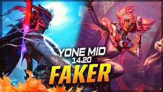 FAKER  Yone at EUW vs Taliyah MID Patch 1420  Yone Gameplay [upl. by Aerdnaeel]