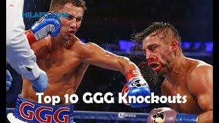 Top 10 Gennady Golovkin GGG Knockouts [upl. by Tabber126]