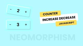 Button with Increment and Decrement Number  HTML CSS and JavaScript [upl. by Mcleroy557]