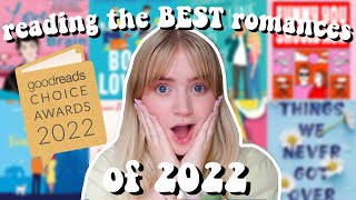 reading the 10 BEST ROMANCE BOOKS of 2022 according to goodreads  goodreads choice awards vlog [upl. by Ttessil]