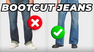 HOW TO STYLE BOOTCUT JEANS 5 BOOTCUT JEANS OUTFITS  MEN’S FASHION [upl. by Borszcz]