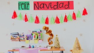 Decoraciones navideñas fáciles para tu pared  MEGATUTORIAL ✄ Craftingeek [upl. by Ydissak587]