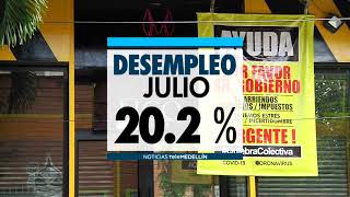 95 puntos creció la tasa de desempleo en Colombia  Telemedellín [upl. by Hnahym381]