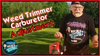 2 cycle carburetor adjustment Troy Built TB32EC Stalling when pulling the trigger idle fixed [upl. by Behnken]