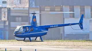 Plane Spotting R44 Blue Helicopter Taking Off [upl. by Rollins]